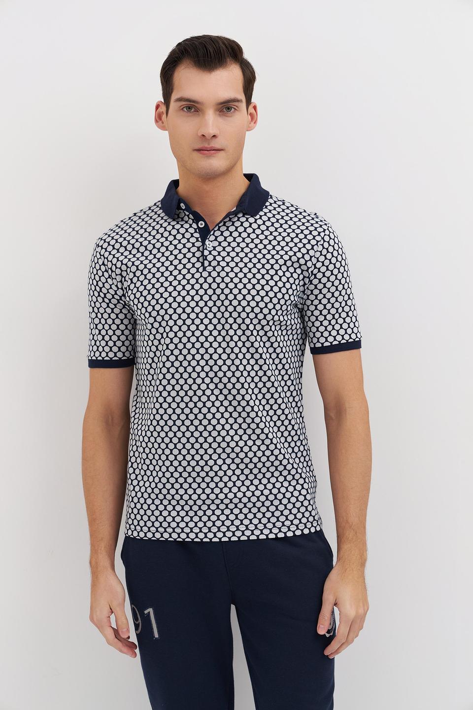Поло Just Valeri с геометрическим рисунком