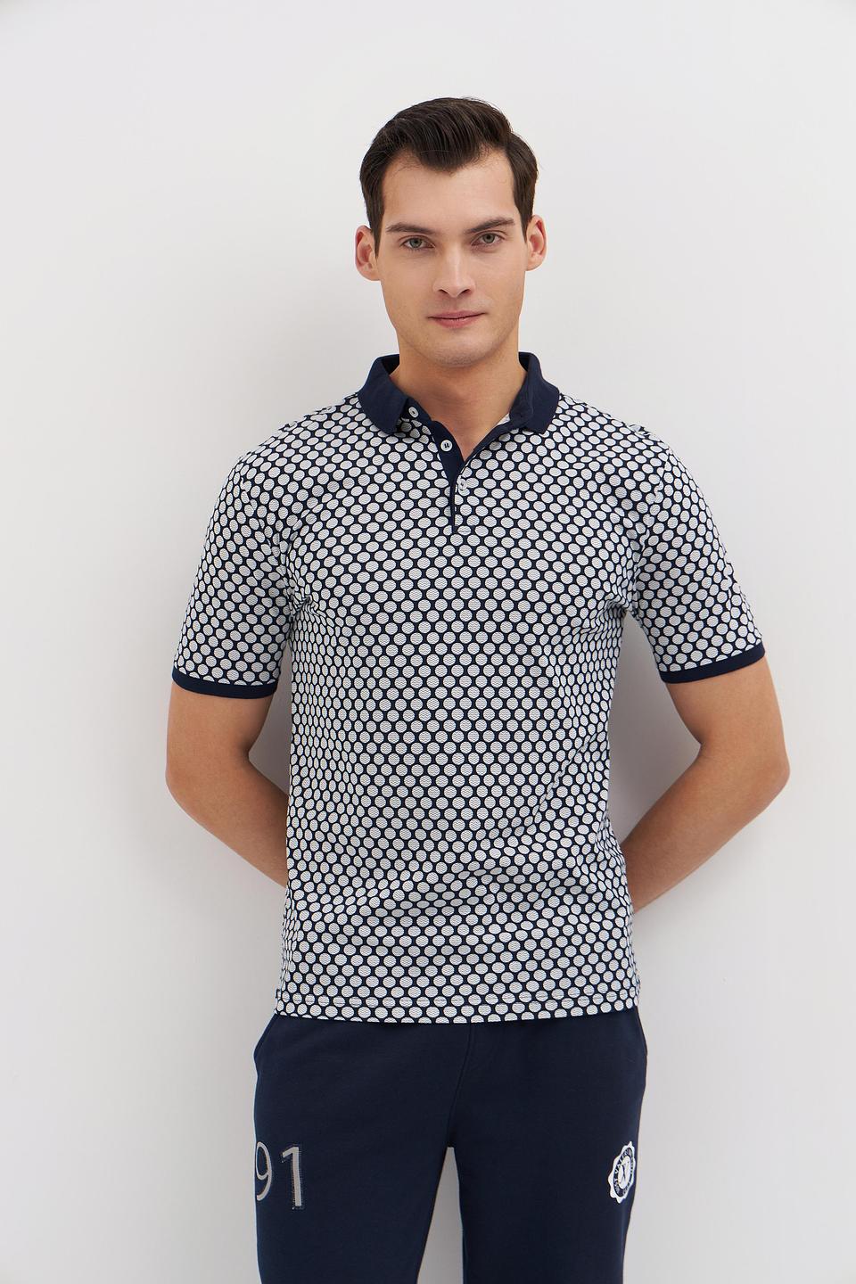 Поло Just Valeri с геометрическим рисунком