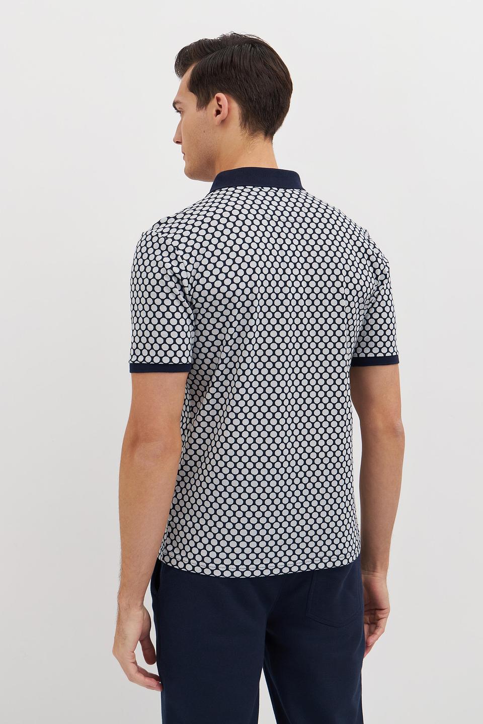 Поло Just Valeri с геометрическим рисунком