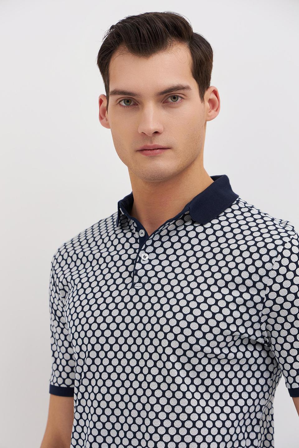 Поло Just Valeri с геометрическим рисунком