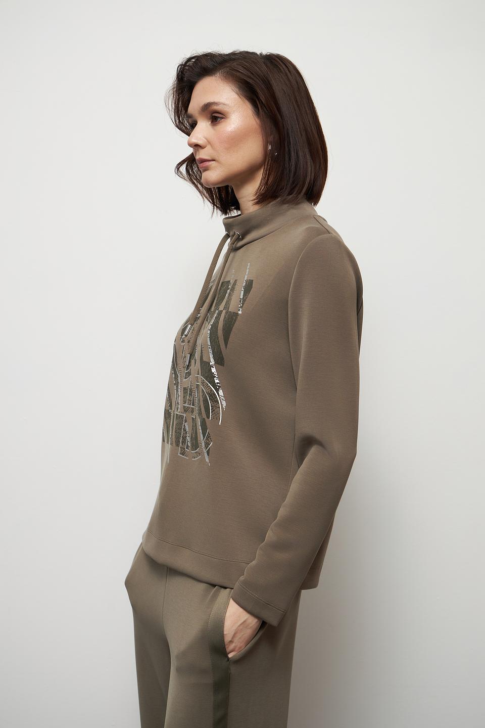 Пуловер Gerry Weber хаки с принтом