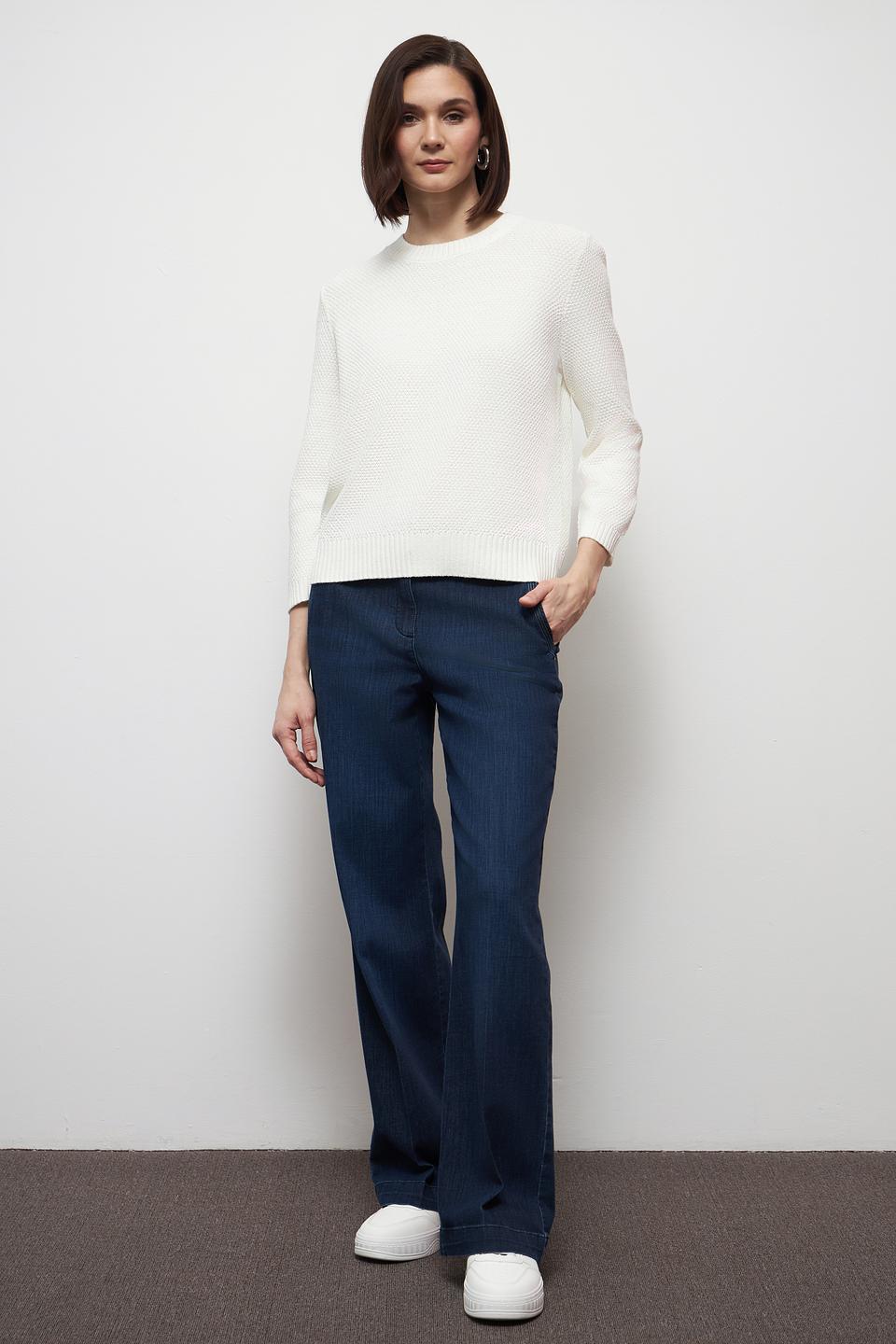 Пуловер Gerry Weber белый с текстурой