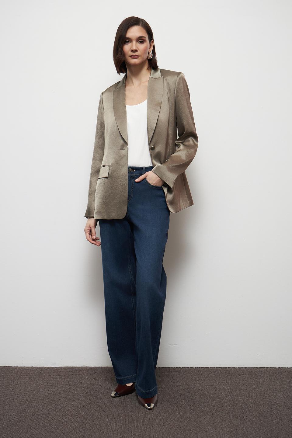 Жакет Marc Cain атласный бежевый