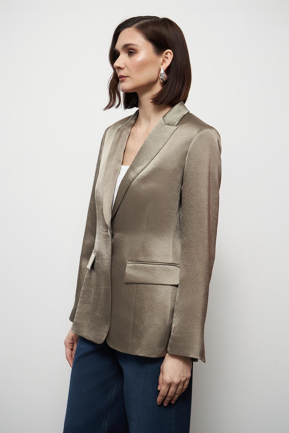 Жакет Marc Cain атласный бежевый