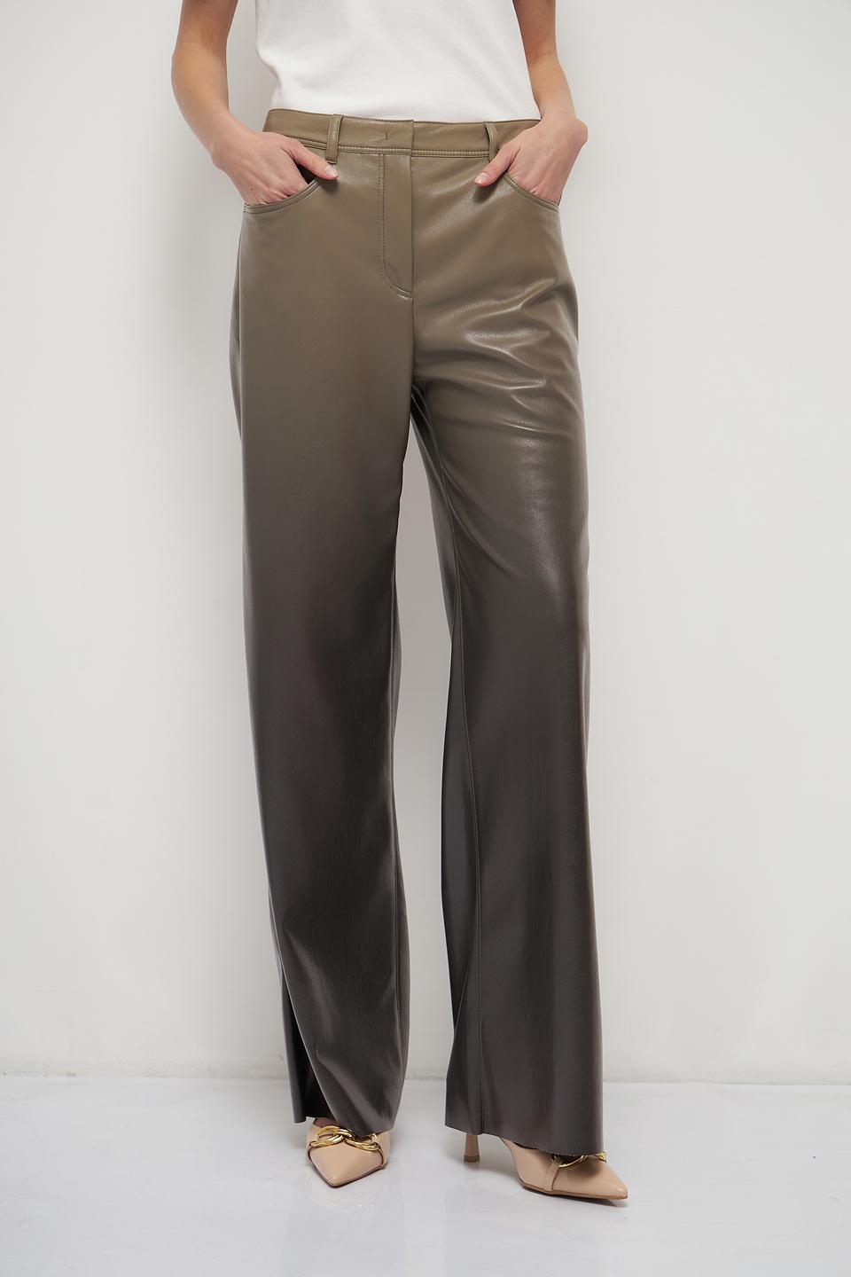 Брюки кожа Marc Cain хаки