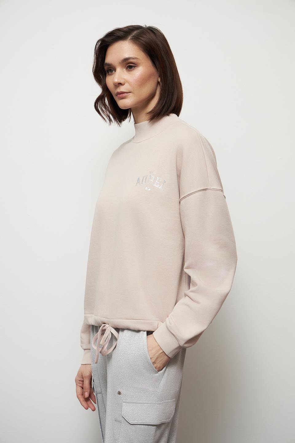 Пуловер Marc Aurel с логотипом бежевый