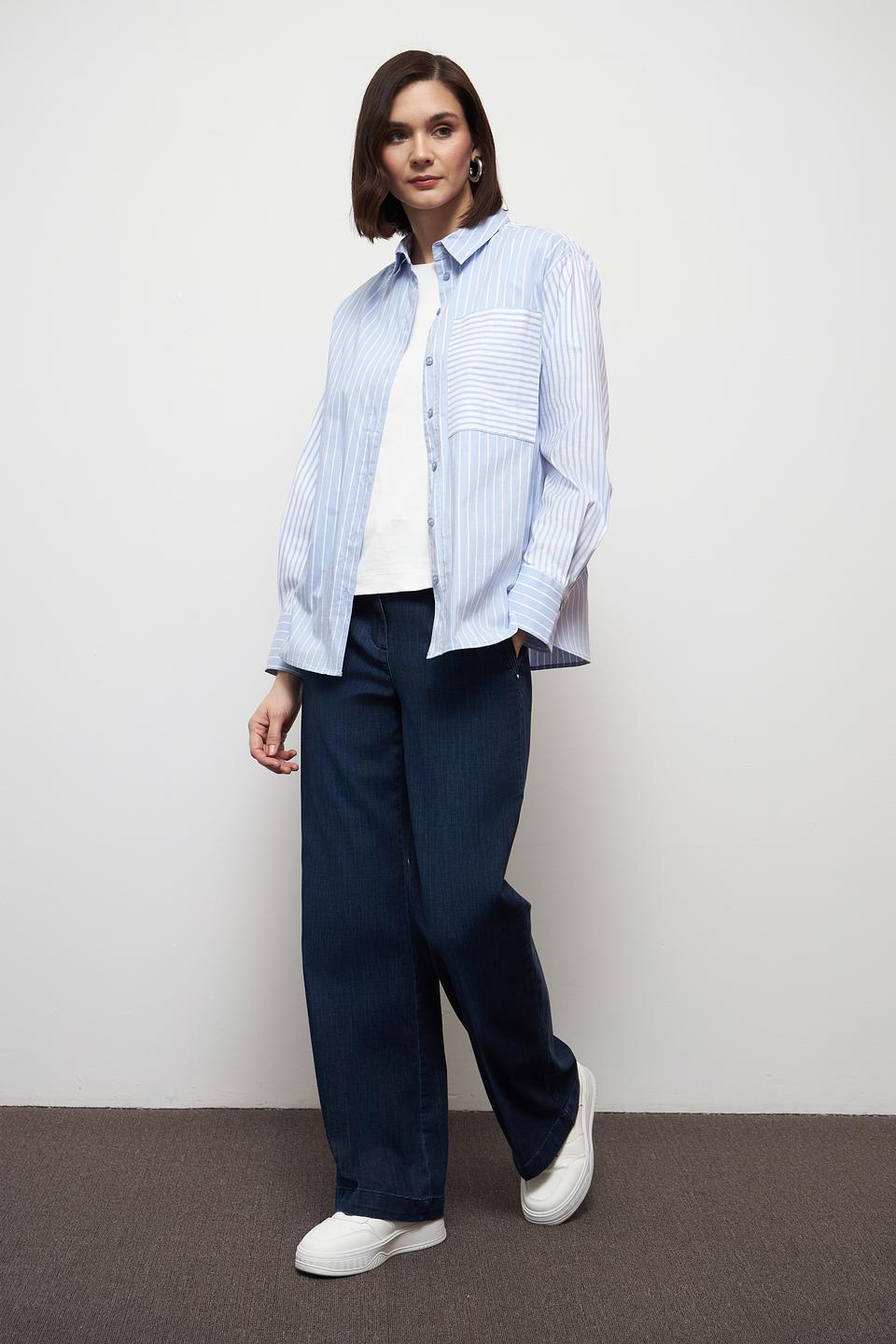 Рубашка Betty Barclay в полоску голубую