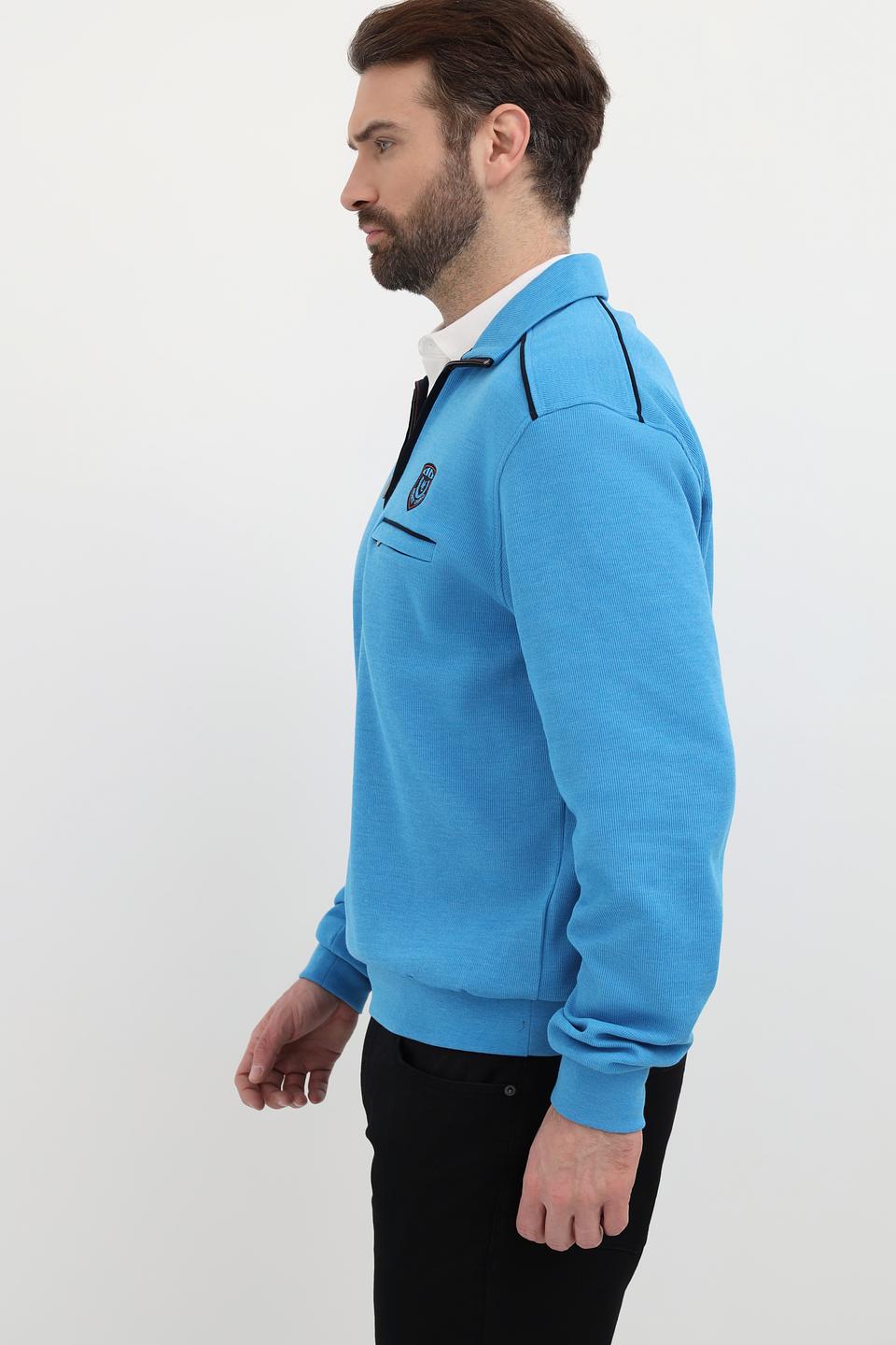 Джемпер Monte Carlo голубой с молнией