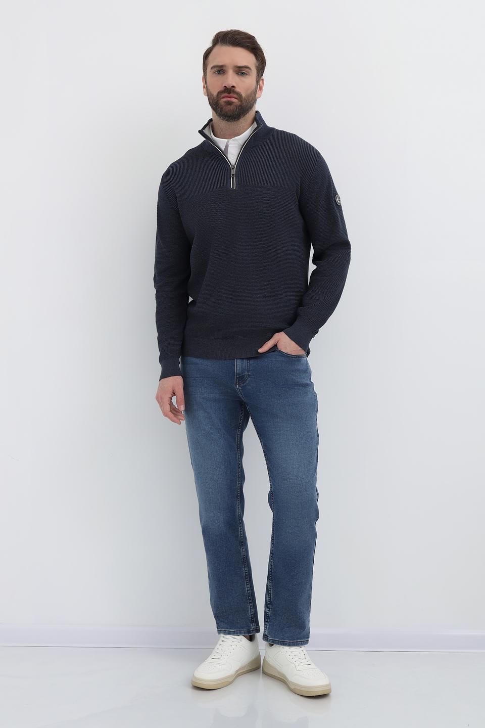 Джемпер Casa Moda с молнией синий