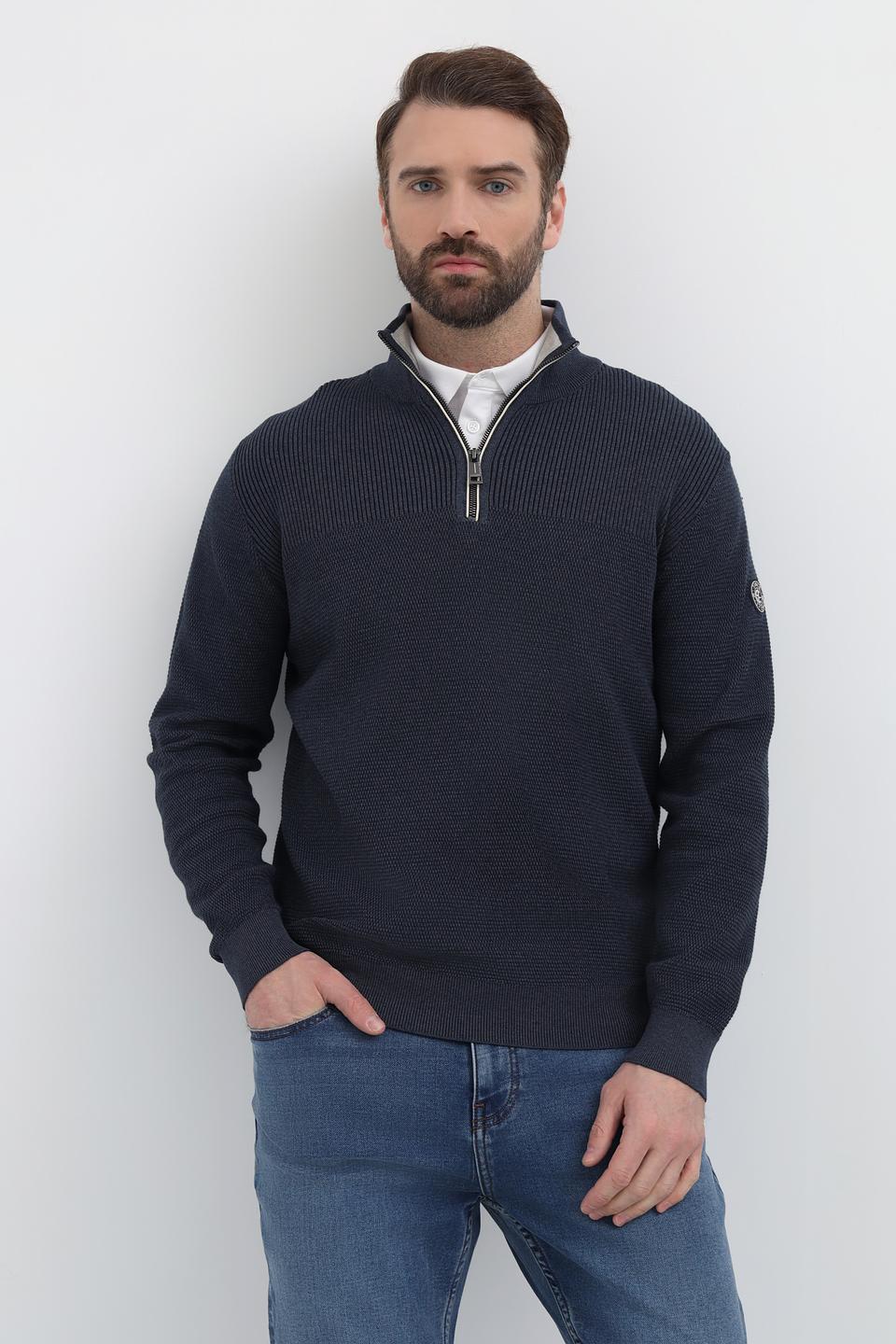 Джемпер Casa Moda с молнией синий