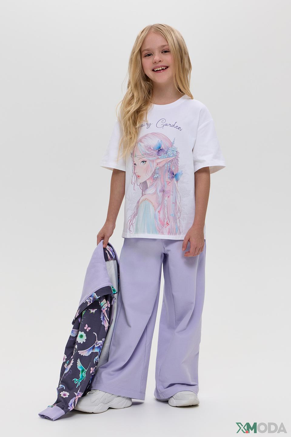 Белая футболка Choupette для девочки с принтом