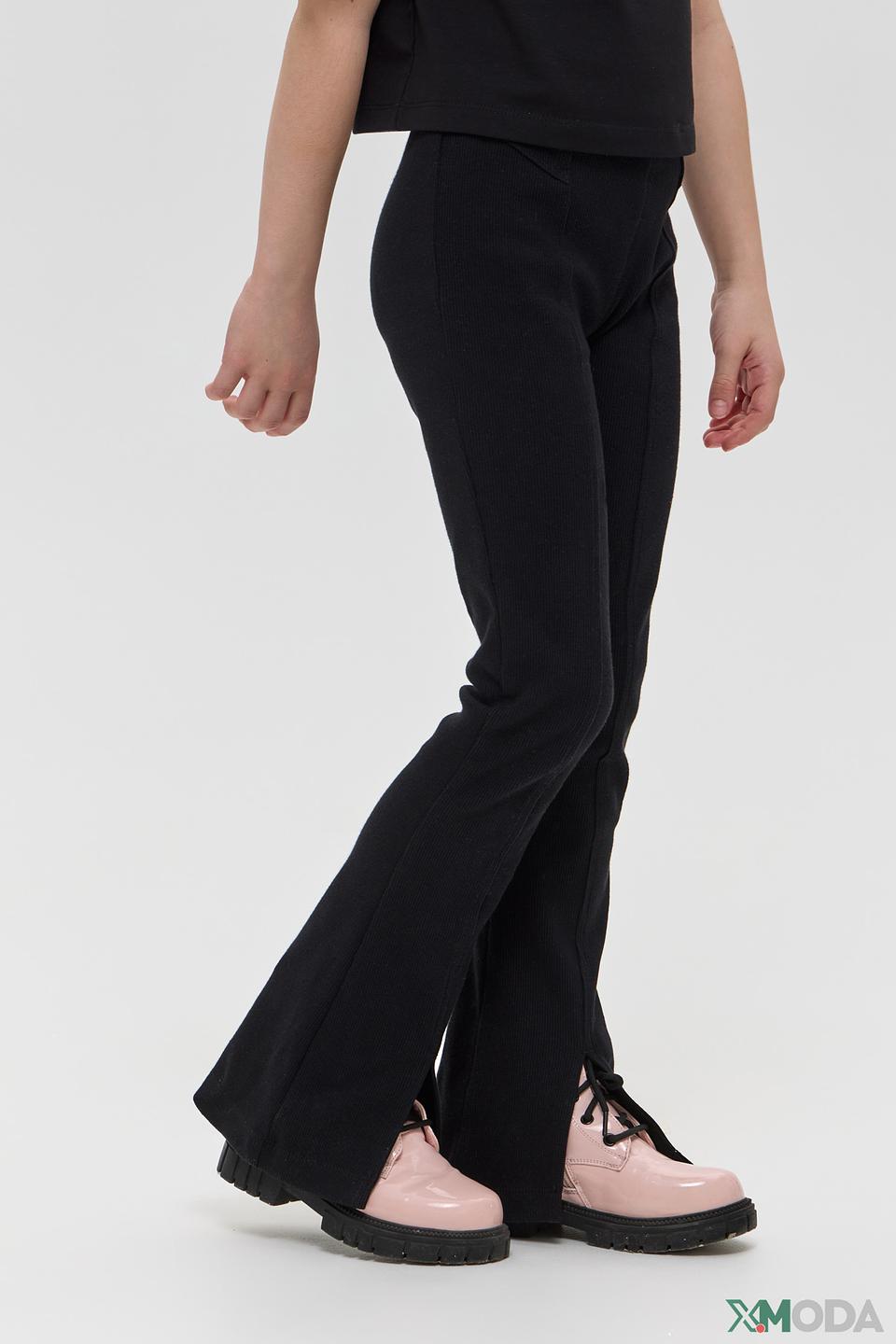 Брюки Choupette дев. с разрезами черные