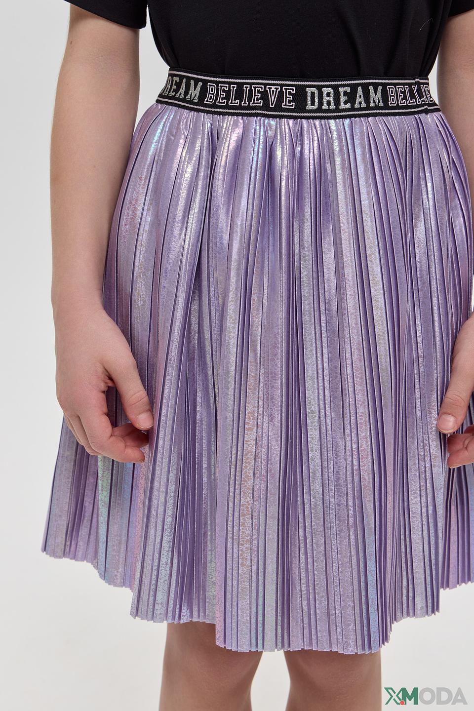 Юбка плиссе Choupette для девочки сиреневая