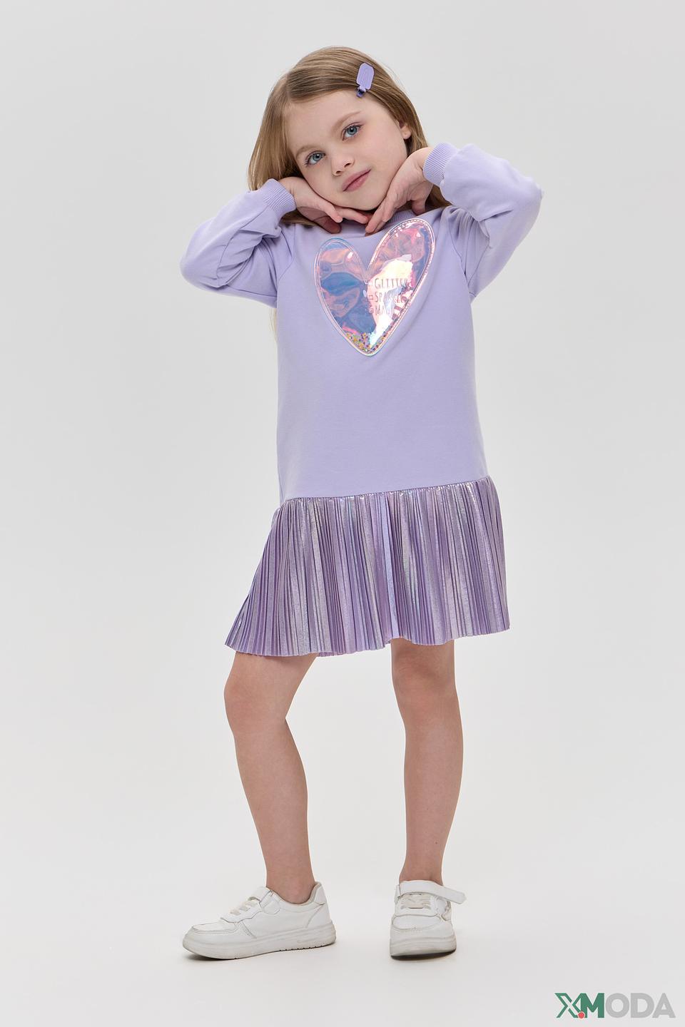 Платье Choupette дев. с сердцем лавандовое