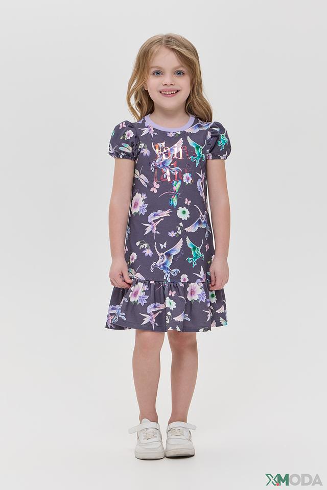 Платье Choupette с колибри, серое