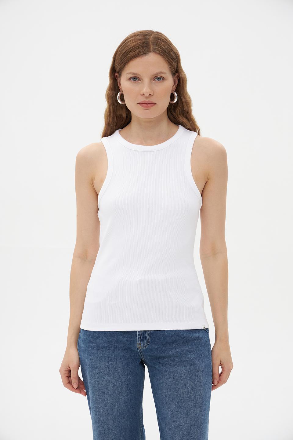 Топ Tom Tailor denim базовый белый