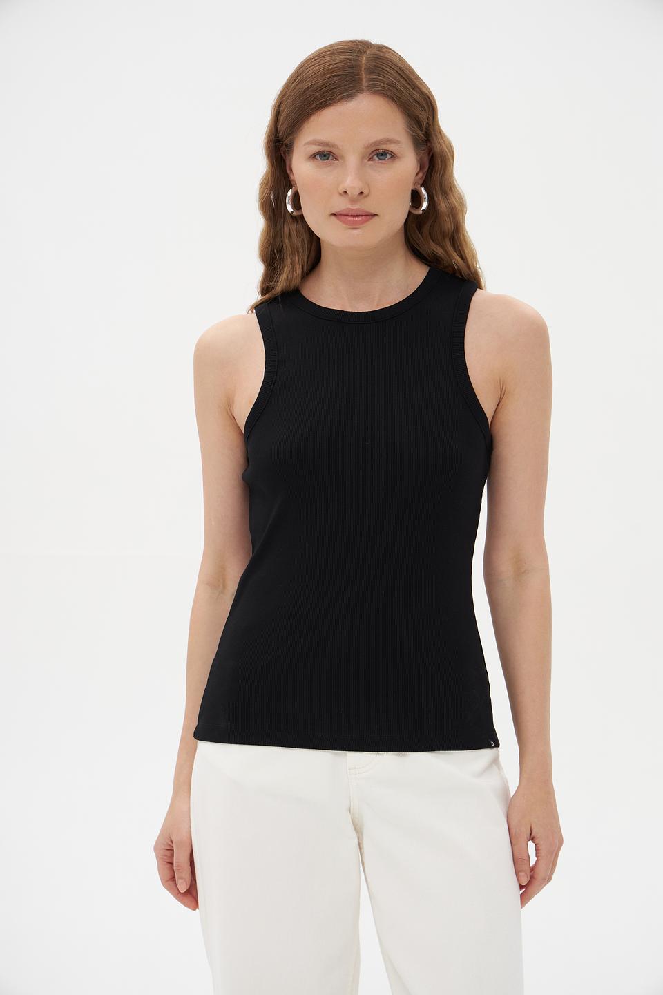 Топ Tom Tailor denim чёрный