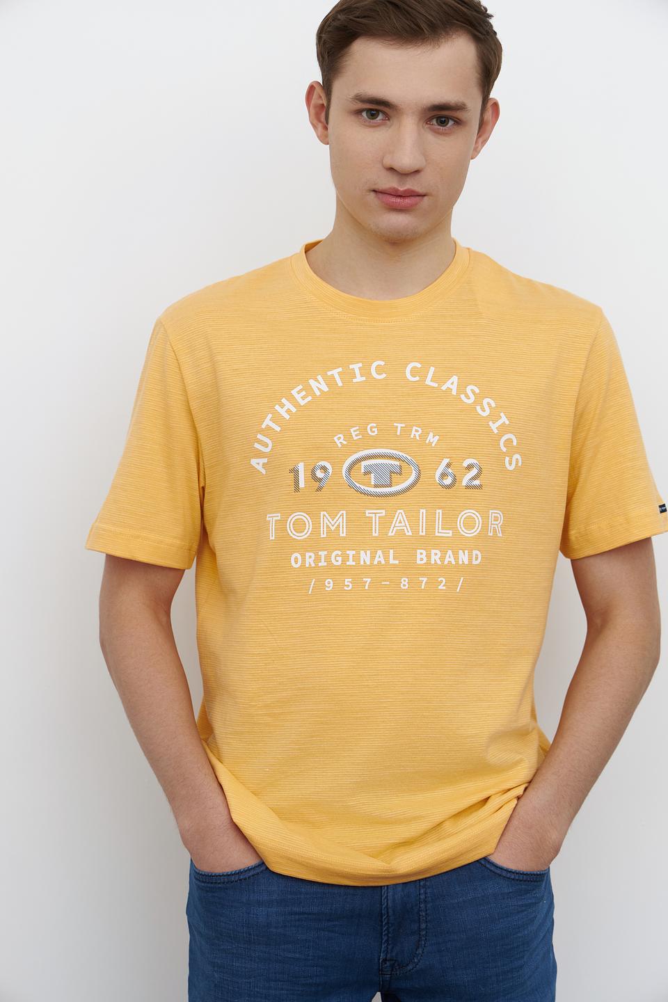 Футболка Tom Tailor желтая с принтом