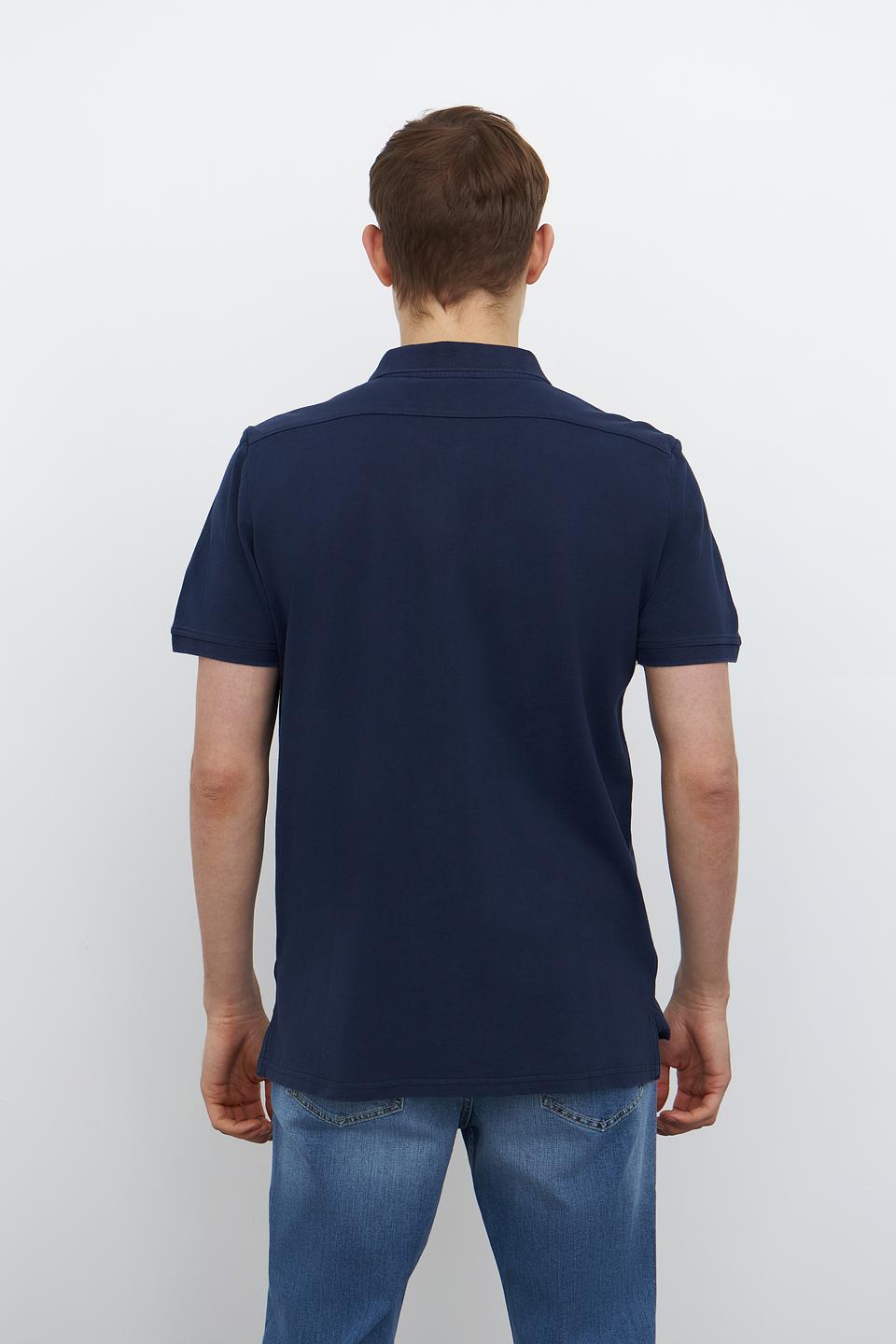 Поло Time Zone мужское тёмно-синее