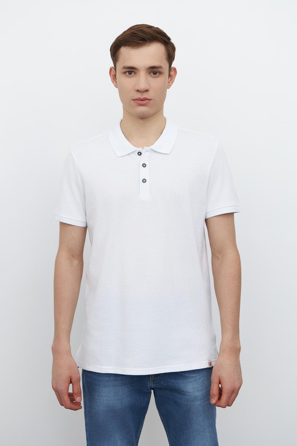Поло Time Zone мужское белое