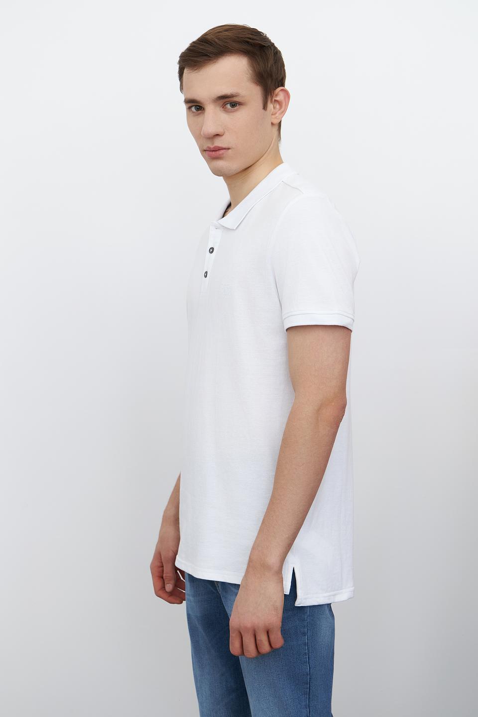 Поло Time Zone мужское белое