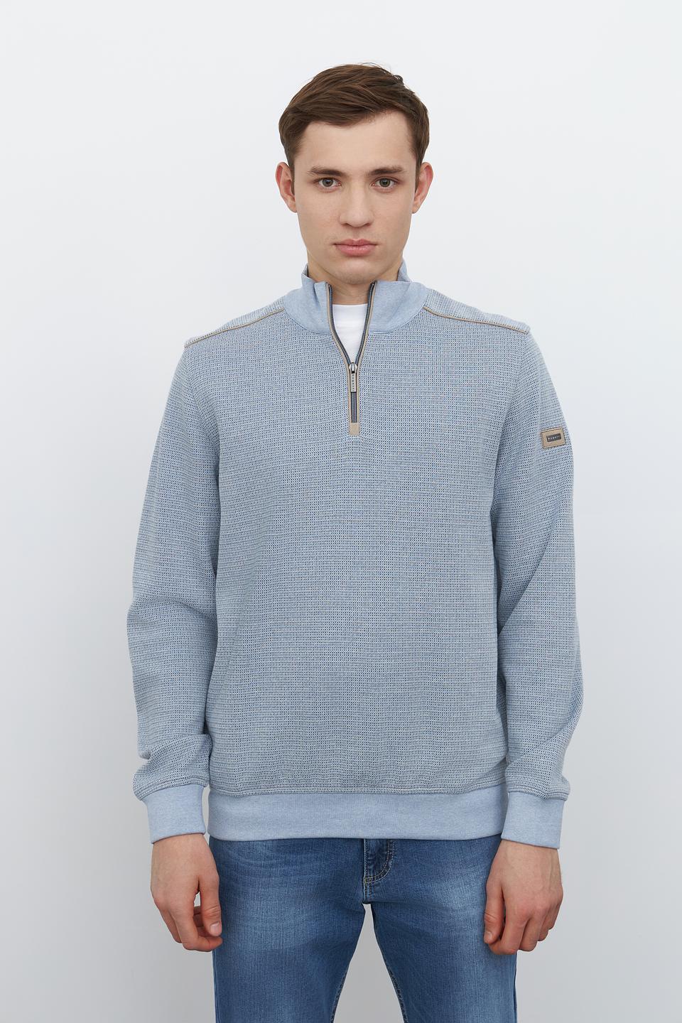 Джемпер Bugatti с молнией голубой