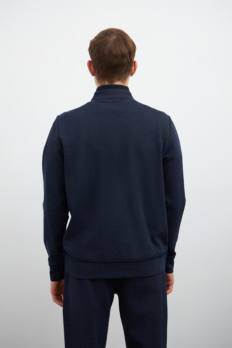 Джемпер Bugatti с молнией темно-синий