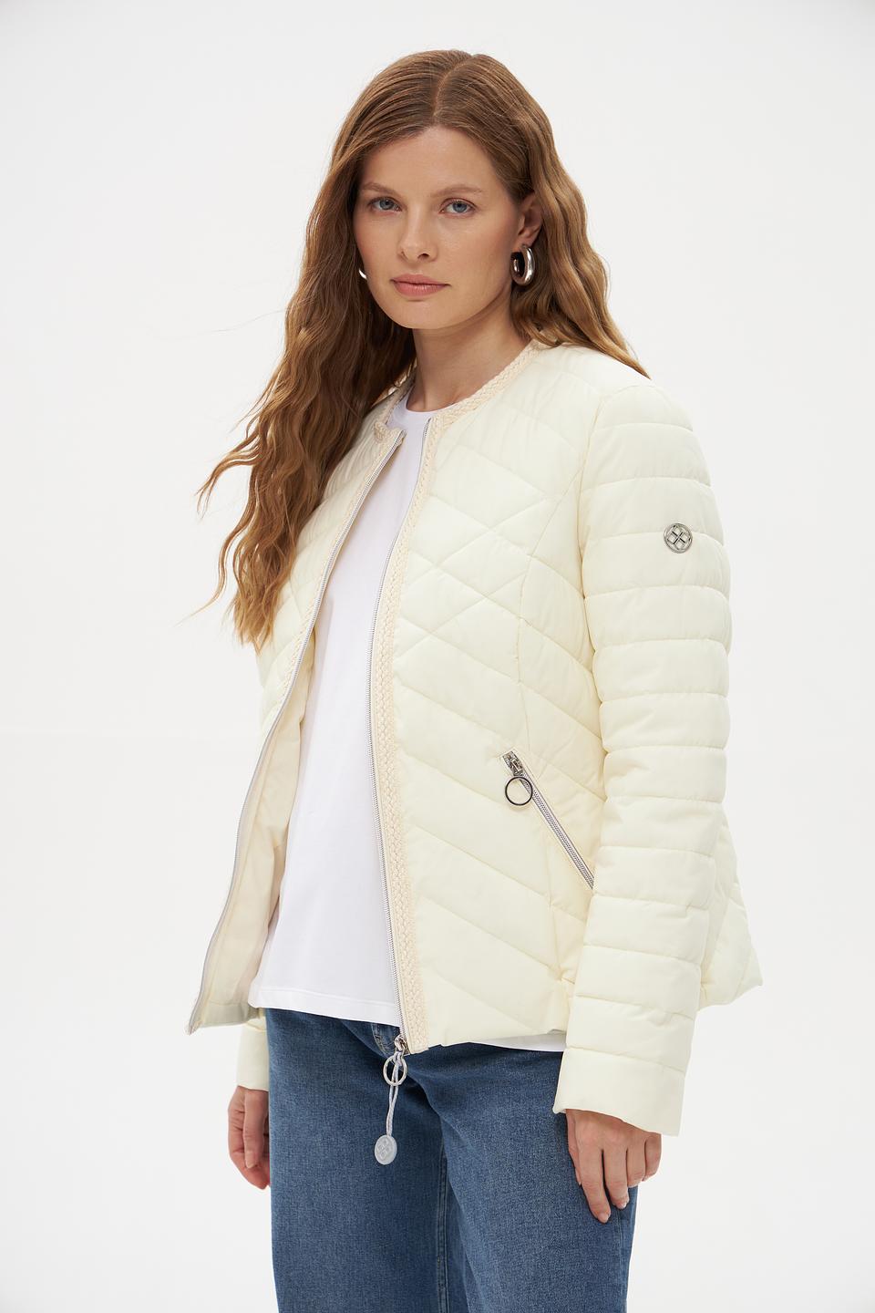 Куртка District стеганая кремовая