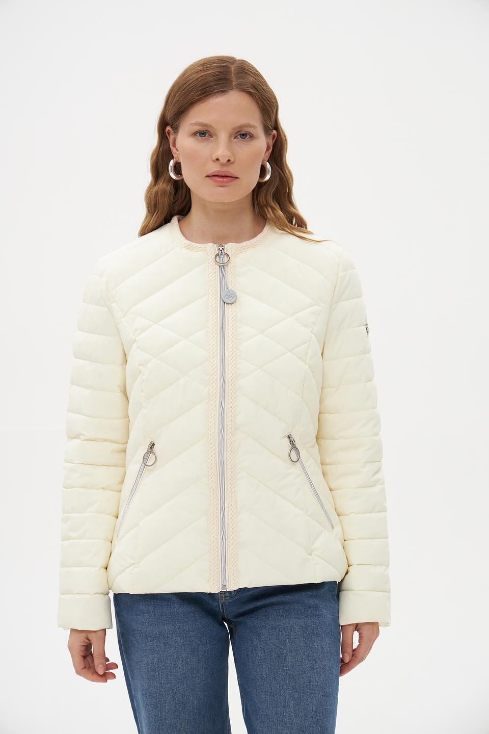 Куртка District стеганая кремовая