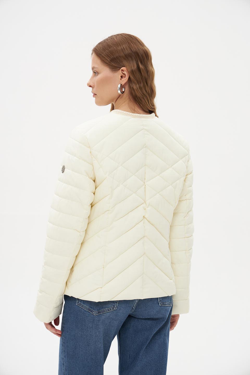 Куртка District стеганая кремовая