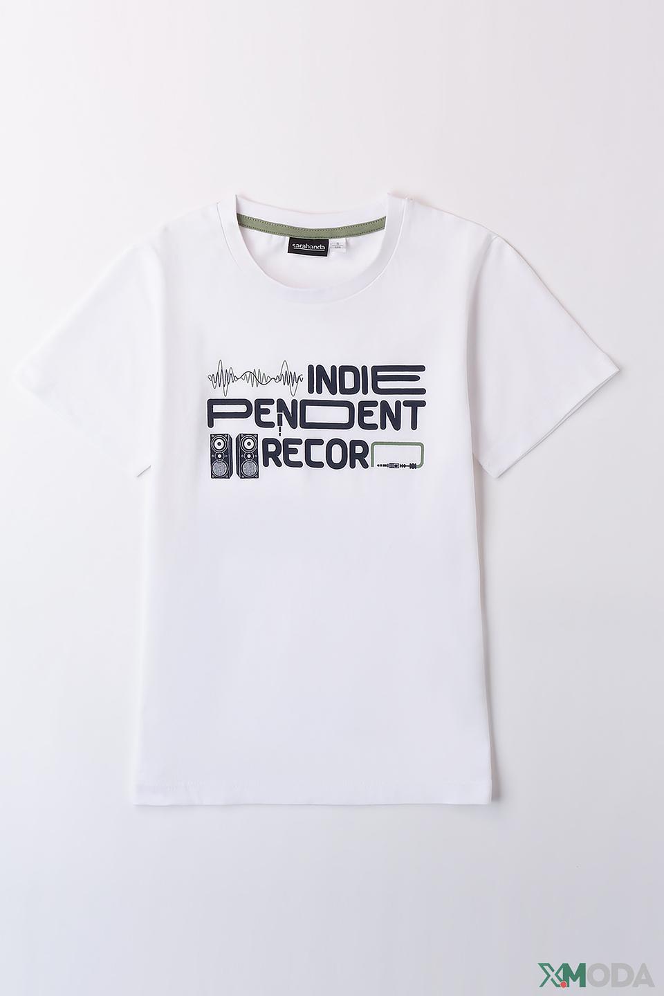 Футболка Sarabanda с принтом белый