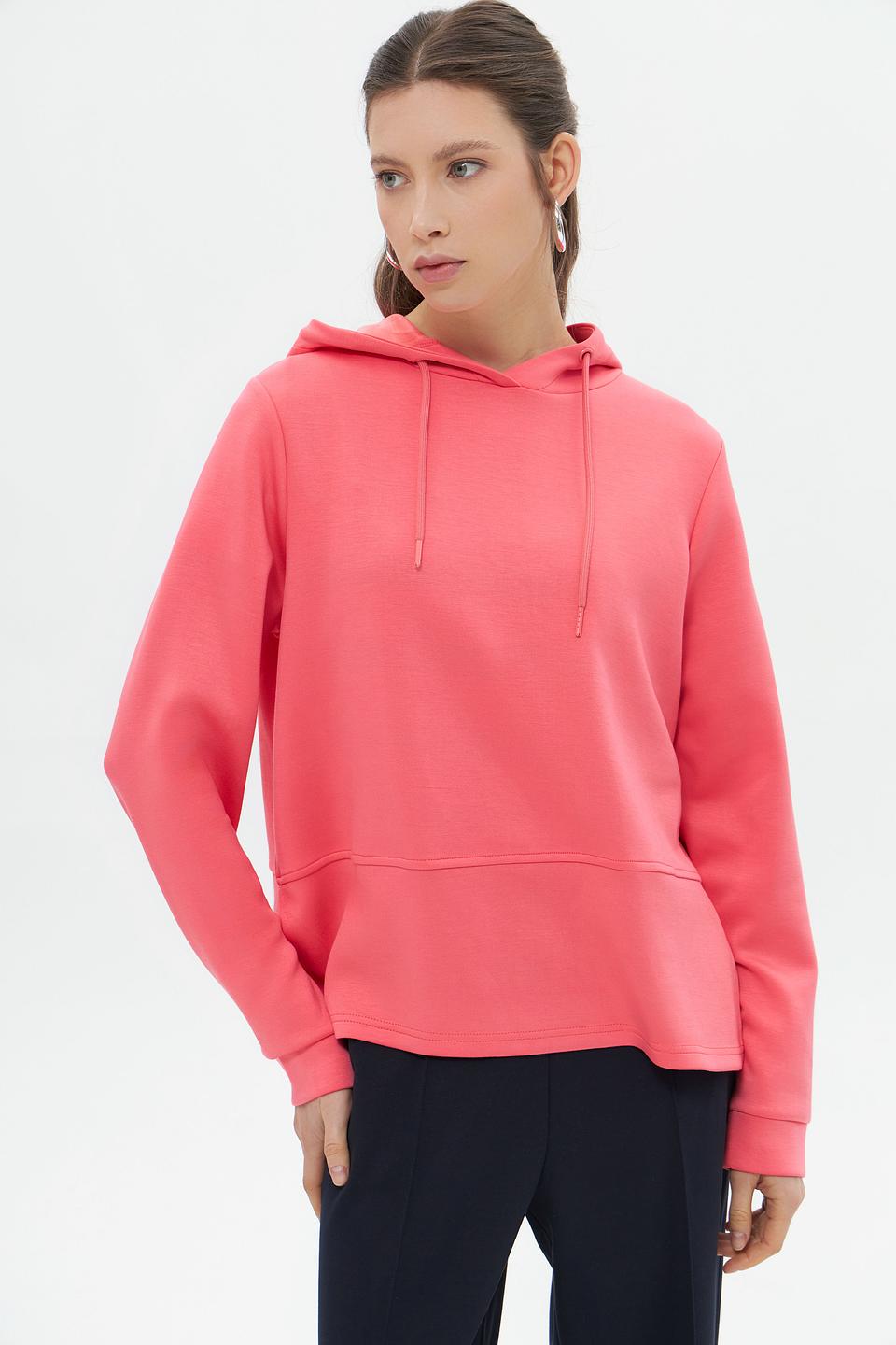 Пуловер Broadway кораллового цвета с капюшоном