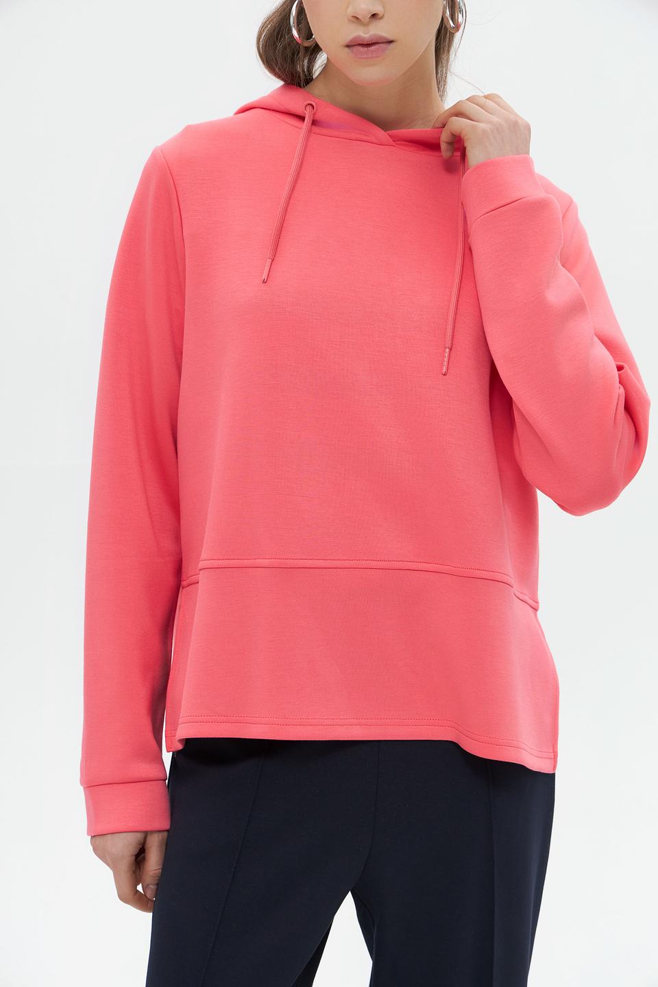 Пуловер Broadway кораллового цвета с капюшоном