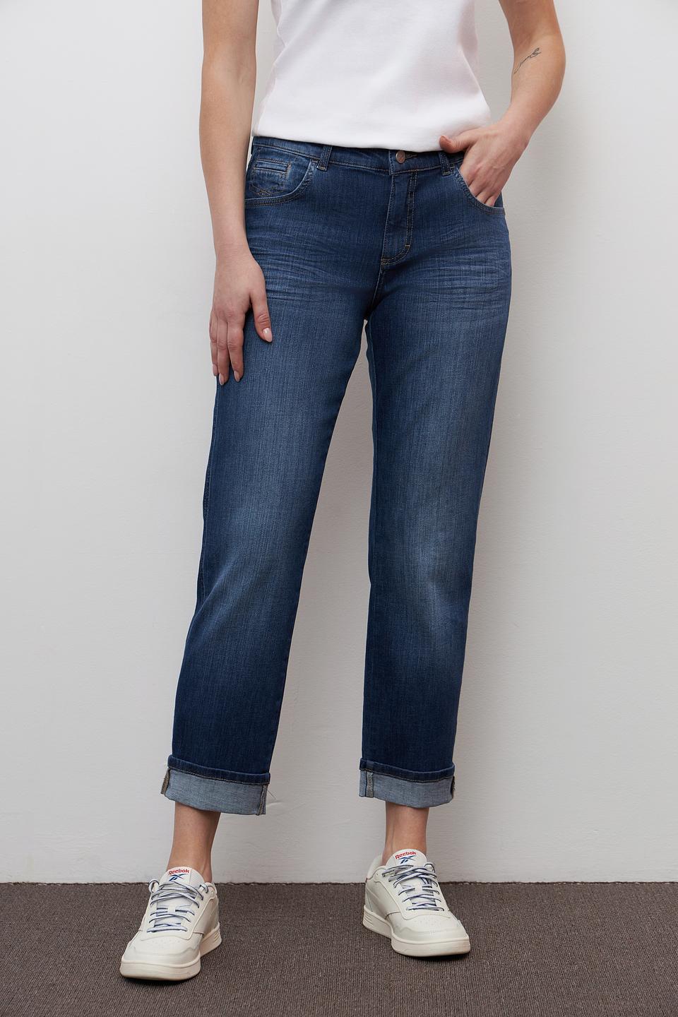 Джинсы Angels укороченные тёмно-синие