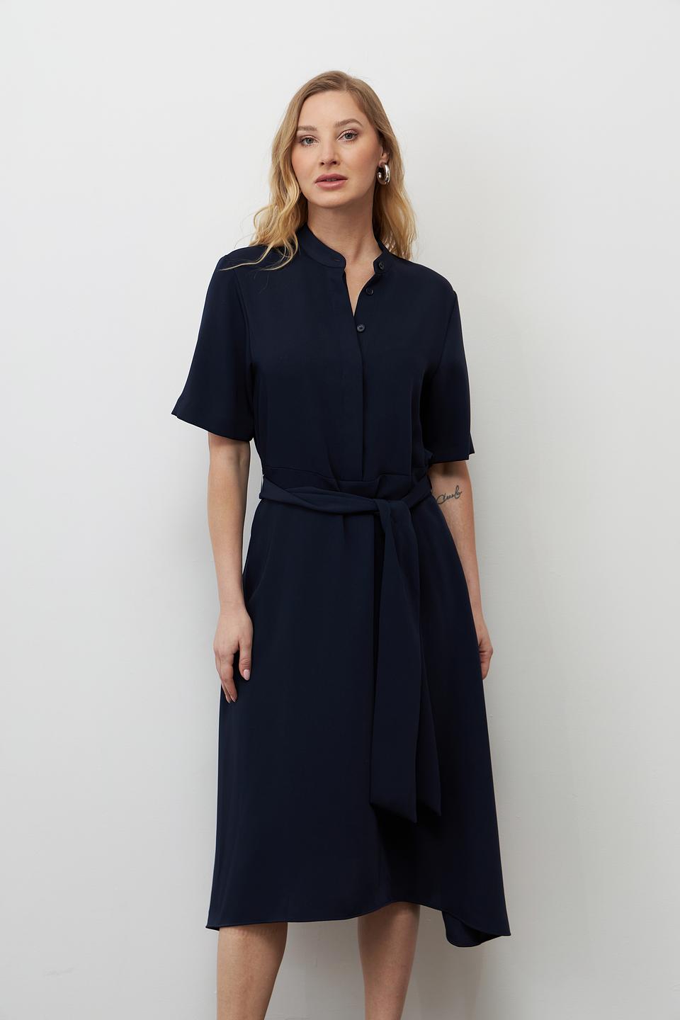 Платье рубашка Seidensticker тёмно-синее