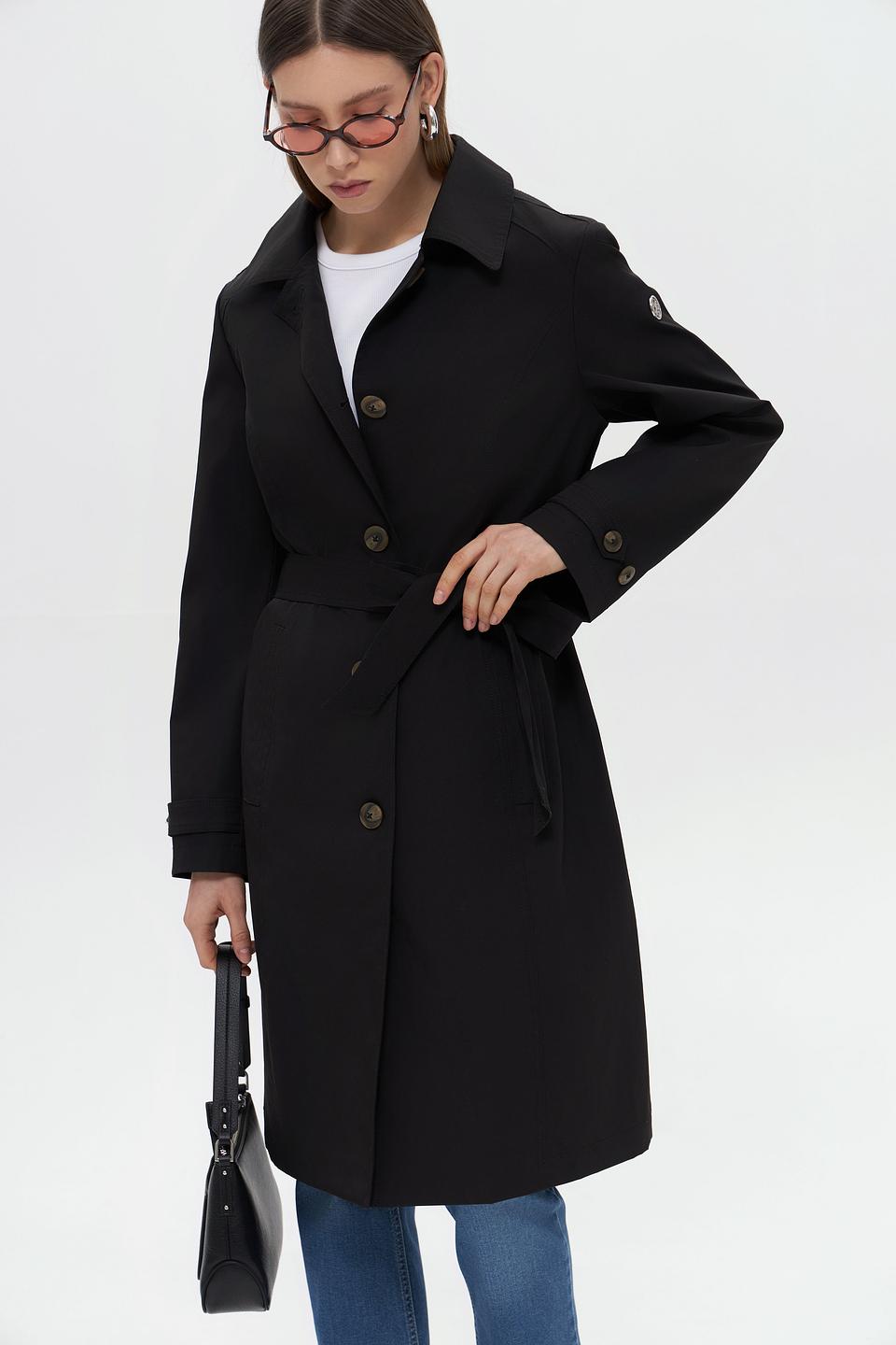 Плащ District классический чёрный