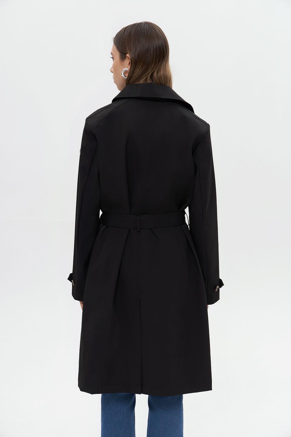 Плащ District классический чёрный