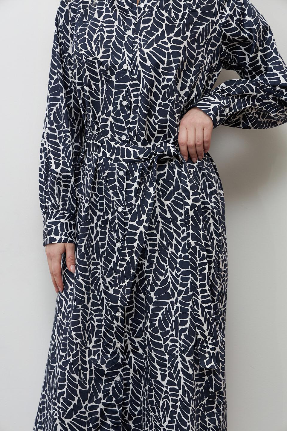 Платье Bugatti с принтом листьев