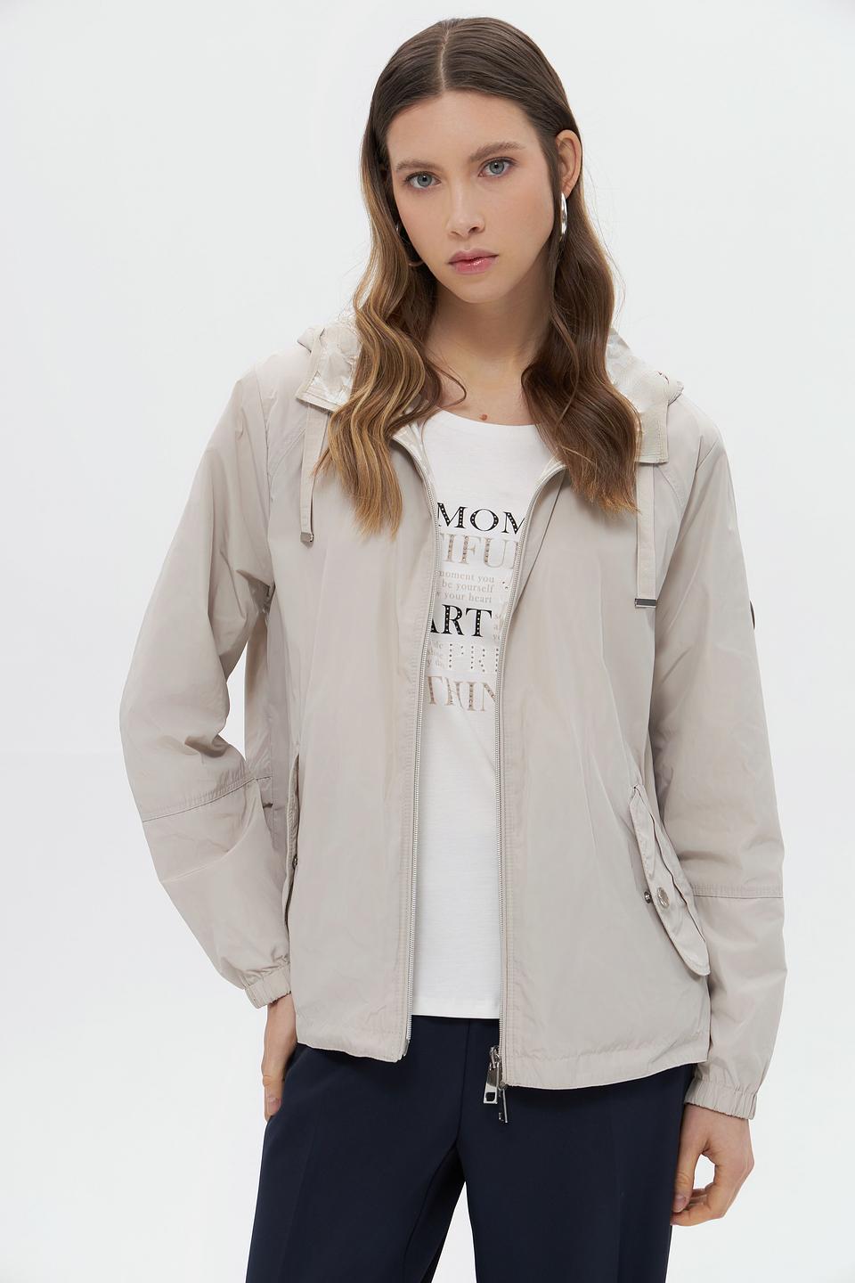 Куртка Lebek с капюшоном бежевая