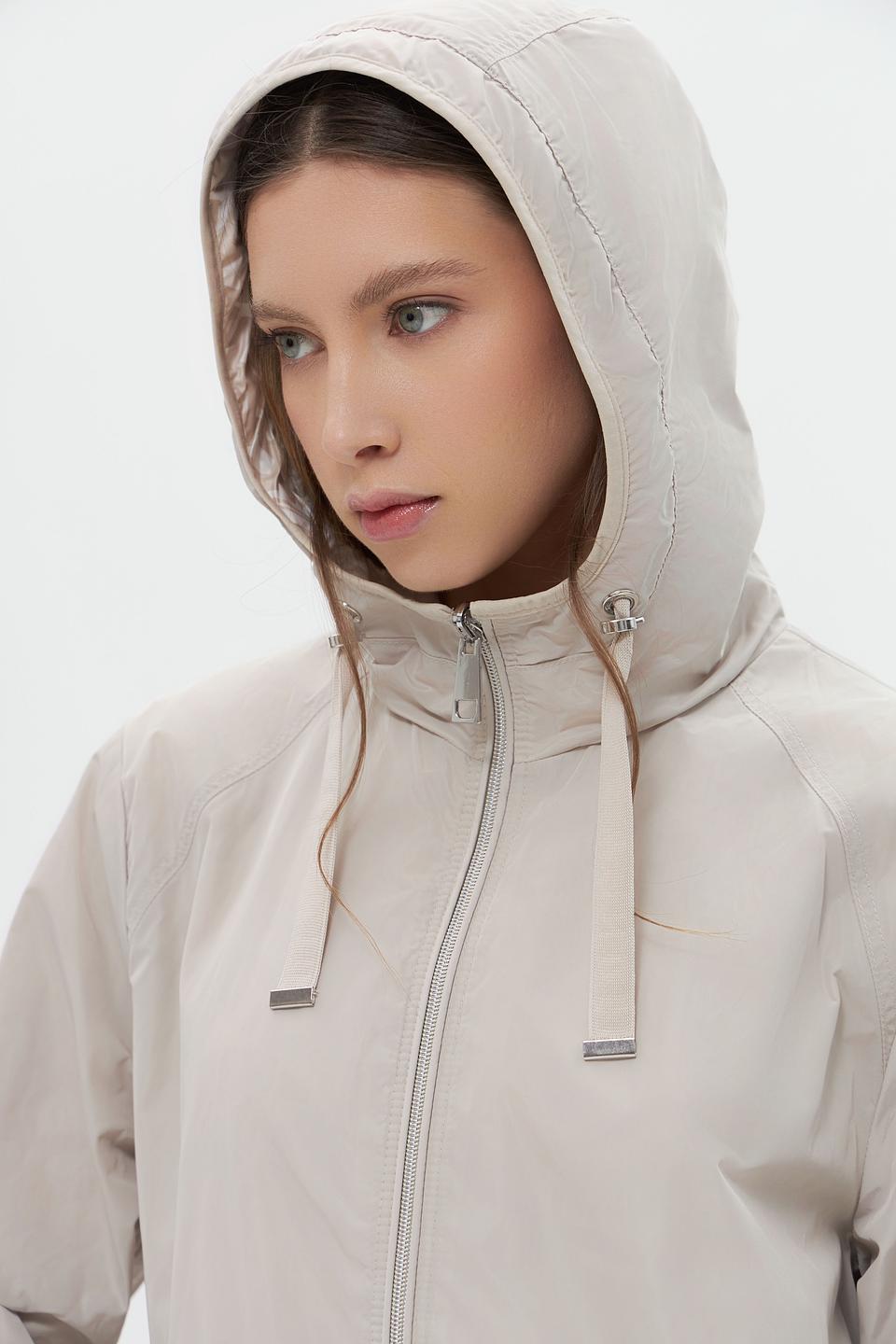 Куртка Lebek с капюшоном бежевая