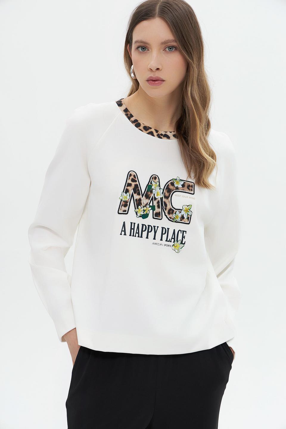 Пуловер Marc Cain с принтом MC