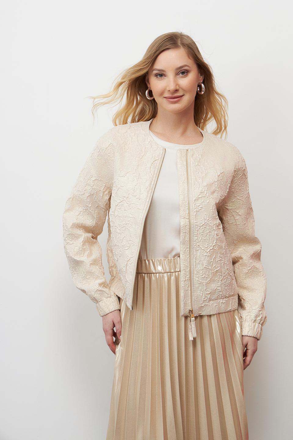 Жакет Lecomte с вышивкой бежевый