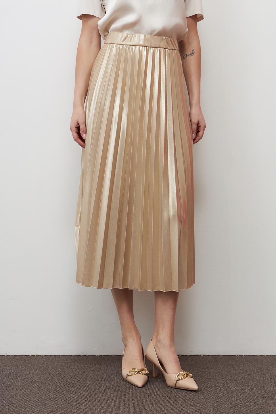 Юбка Lecomte плиссированная золотистая