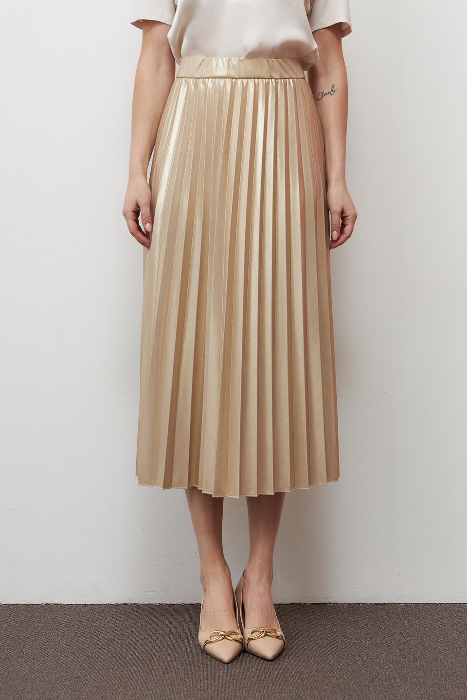 Юбка Lecomte плиссированная золотистая