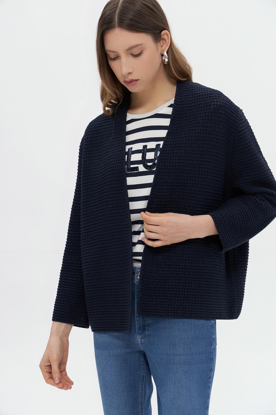 Жакет Bianca вязаный тёмно-синий