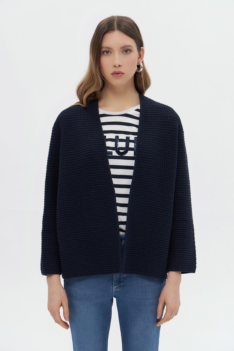 Жакет Bianca вязаный тёмно-синий