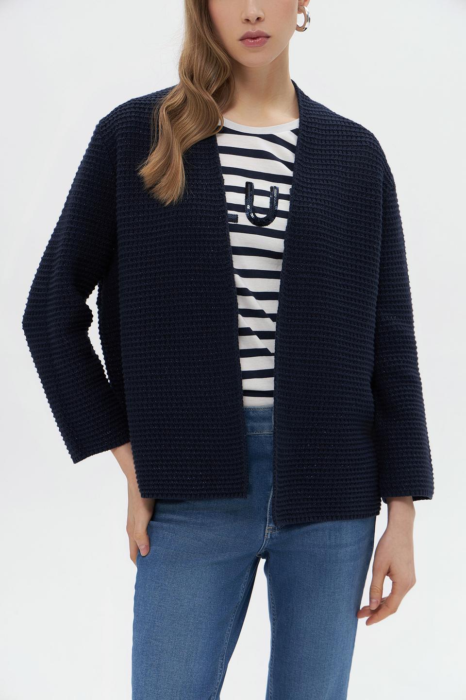 Жакет Bianca вязаный тёмно-синий