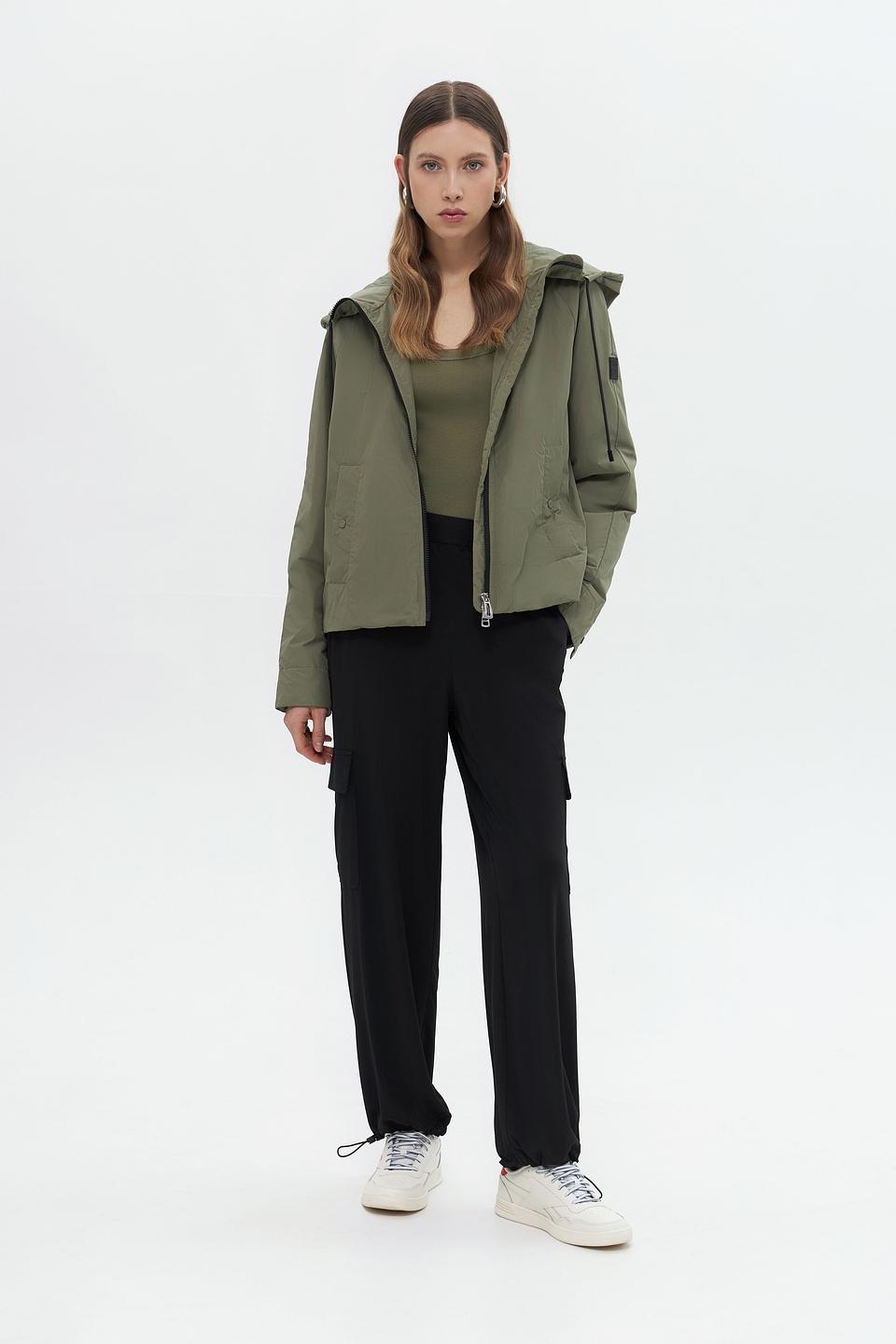 Куртка Marc Cain хаки с капюшоном