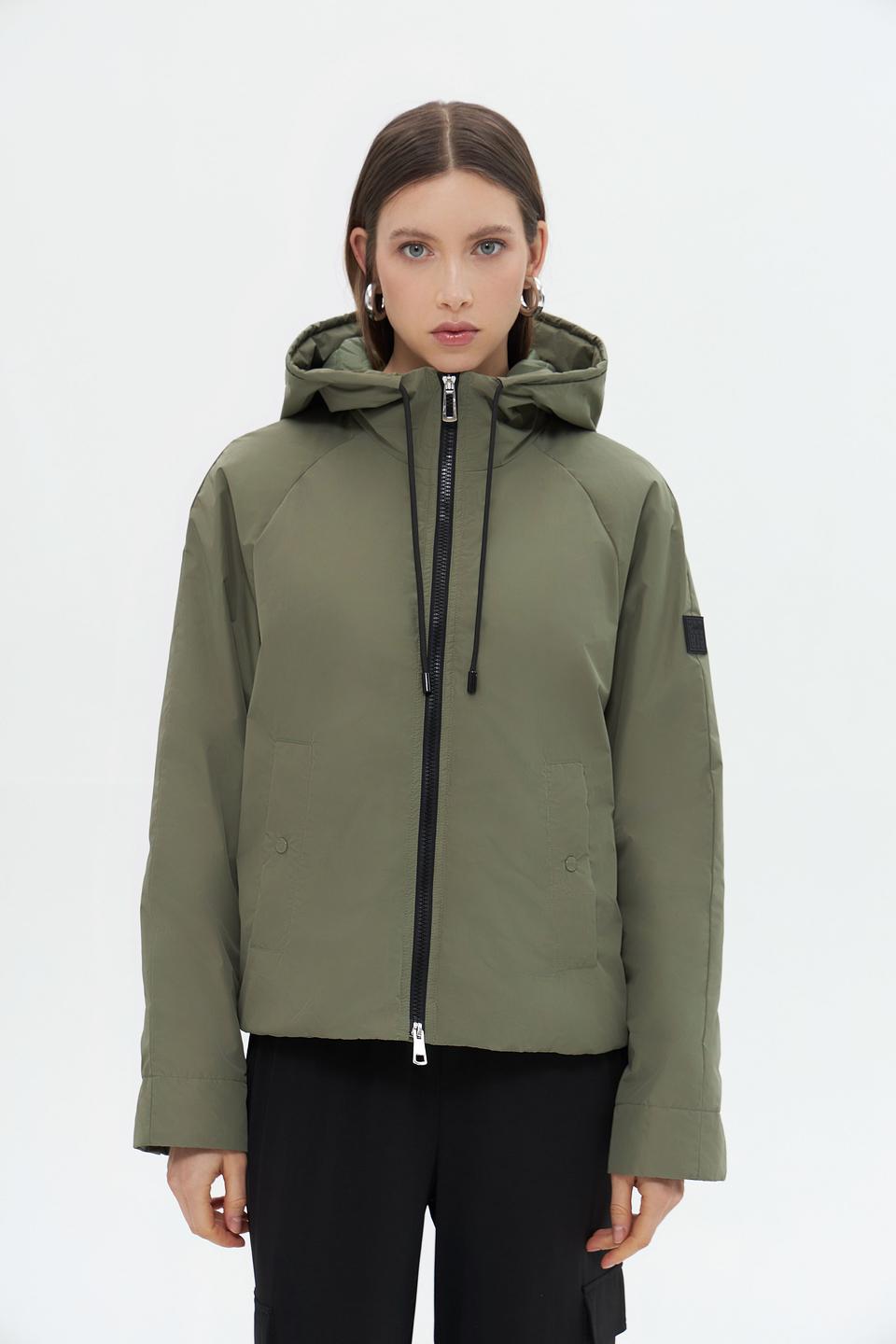 Куртка Marc Cain хаки с капюшоном
