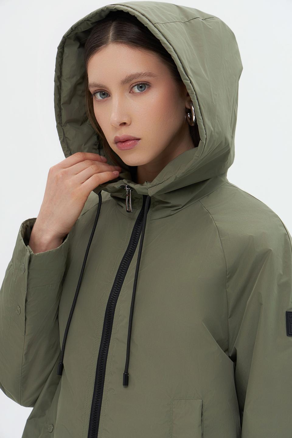 Куртка Marc Cain хаки с капюшоном